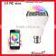 2015 new LED bulb type E27/B22 smart led bulb bluetooth speaker