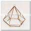 NEW rose gold hanging terrarium succulent plants stand| geometric hangers planters- crystal flower glass vase with silver stand