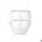 New product 400ml without handle borosilicate double wall glass cup.coffee juice glass cup