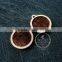 20mm setting size vintage style natual log wood bezel round pendant charm DIY findings supplies 1411145