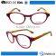 Good quality fashion ladies full frame flex cheap custom made spring hinge engraved wood bamboo reading glasses with case
