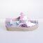 Espadrilles for kids 2016ss lace-up style metallic pu