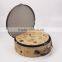 Vintage Brown Retro Cardboard Paper Floral Printing 3Pcs Home Organizer Storage Box Set With Handle And Lock