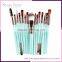 Free sample 15pcs makeup brush kit with private label