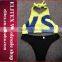 Wholesale Fashion English Note Sexy Yellow Latest Bikini Swimwear 2017