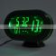 LED Lighted Digital Car Clock Thermometer Auto Dual Temperature Gauge Voltmeter Voltage Tester DC 12-24V
