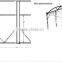 Low cost galvanized steel frame greenhouse