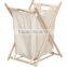 Folding Wood Frame X Laundy Hamper