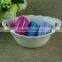 Hot Sale White Ceramic Bread/Fruit Basket For Home Use