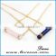 HOT Selling~ Fashion lapis lazuli Stone round bar shape chain necklace