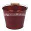 Popular cheap red metal flower pot wholesale