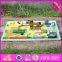 2016 new design educational 3d puzzle toy wooden animal shapes for kindergarten W14D021