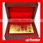 UCHOME Top quality gold foil playing card with wooden box