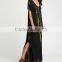 Guangzhou Clothing OEM Boho Deep V Neck Spandex and Rayon Tie Dye Dress