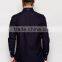 Guangzhou High Quality Custom Long Sleeve Point Collar Mens Breathable 100% Cotton Slim Fit Casual Black Solid Shirts