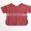 Boutique Wholesale Baby Clothes Cotton Fabric Shirt Short Sleeve Blouse