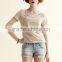 hot sale cotton round neck t shirt with raglan sleeves