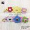 Fashion PU flower pendant for bag, PU Leather flower Charms for handbag