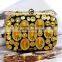 golden beaded 2017 fancy clutch bag / pink b rhino purse Evening handbag Gorgeous Bridal Wedding Purse Party bag Handbag