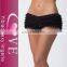 sexy woman lace ruffle panties with bow back/sexy woman lace shorts