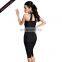 New Hot Flowery Embroidery Black Sleeveless Sexy Dress Club Factory