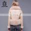 Women Short Style Russian Fur Coats Double Face Lamb Real Leather Jacket