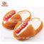 Custom hamburger plush indoor slippers for children