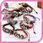 European fashion multilayer beaded eye leather adjustable bracelet