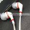 Cheap  flat cable earphone with mic