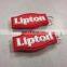 Red clear pvc fancy zip slider bags with embossed logo