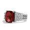 925 Sterling Silver 10x8mm Petite Wheaton Ring with Garnet