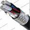 Cable 2 AWG 3 Conductor bare copper 1kv XLPE insulation 1 #6 ground aluminum interlock armored color black PVC jacket Teck 90