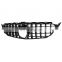 GT R Front black Grill Grille 15-18 For Mercedes Benz C-Class W205 C200 C250 C300 C43