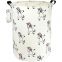 colorful folding modern storage basket waterproof children laundry basket hamper flexible round printed storage bin organizer