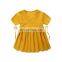 Wholesale baby girl linen clothing ruffles summer princess children clothes girl dresses