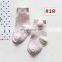 Baby Girl Socks non-slip ruffle socks Girl Solid Cotton Socks with ball 10Colors 5Size