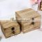 Hinged Lid Burned Effect Antique Solid Wood Storage Box                        
                                                Quality Choice