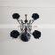 Wholesale  4 arms wrought iron candle holder European wedding black metal candle holder