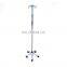 5 legs Mobile Stainless Steel Collapsible IV Pole Drip Infusion Stand for Hospital