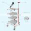Advanced Plastic hospital emergency  trolley  ABS endoscopy system patient monitor cart