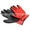 Red Work Gloves Foam Nitrile Coated 13Gauge Polyester Shell Mechanic Gloves Oil Proof Safety Working Gloves For Hardware Tools