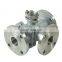 DKV Stainless Steel Manuel High Platform Flange Three Way Ball Valve