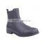 Latest woman elastic band security guard high ankle low heel boots with side zipper