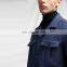 2021 Men Winter warm trench button blue faux fur coat