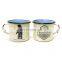 350ml customized wholesale stainless steel vintage sublimation enamel mug set