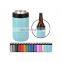 double wall slim suction pink custom printed metal can cooler insulated stainless steel sleeve