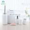 Simple design plastic white bathroom set