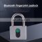 WG0011 2021 Hot Sale High Security Portable Anti-theft Waterproof USB Charging Fingerprint Lock Smart Padlock