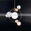 Modern Earth Chandelier Glass Planet LED Pendant Light Hotel Home Living Room Decor Ceiling Lamp