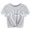 Cheap Price Customized Logo Printing Plain Crop top shirts for Women